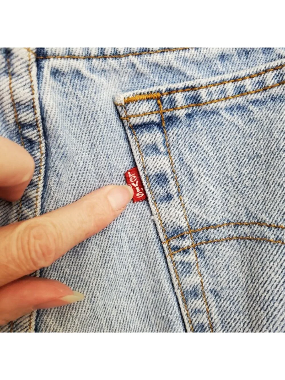 Levi's vintage 1980's 506 straight leg jeans light wash